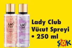LADY CLUB VÜCUT SPREYİ 250 ML indirimli fiyat LADY CLUB VÜCUT SPREYİ 250 ML fiyat ve kampanya bilgisi